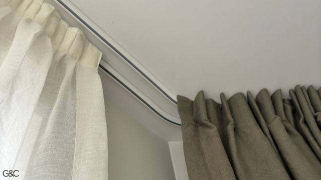 Ces rails SG6010 courbés pose plafond accueille le rideau et le voilage