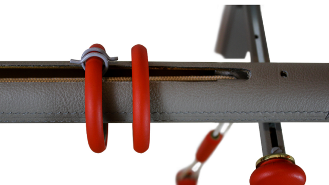 tringle à rideaux et accessoires gainés cuir fabrication française