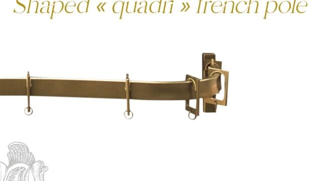 Tringle quadri coudée décor epoxy noir mat