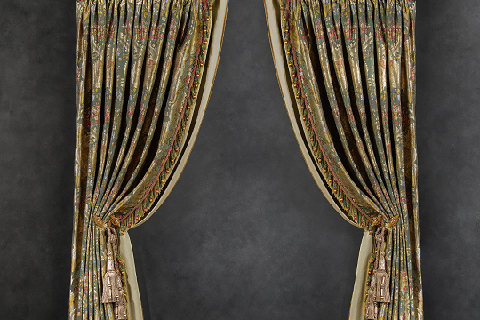 Rideaux collection inside 2022 avec tringle cannelée et accessoires Louis XVI