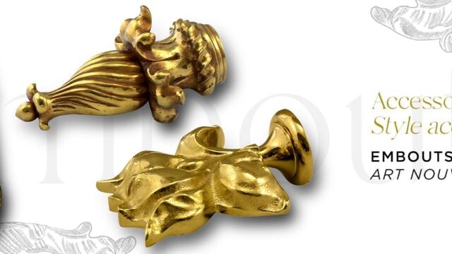 Embouts style Artt Nouveau pour tringles à rideaux