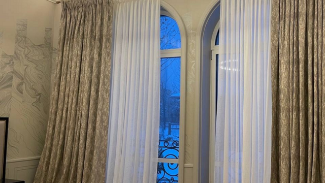 double tringle motorisée décor époxy bronze mat métallisé