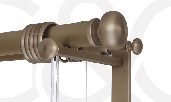 Tringle double pour rideaux et voilages, longueur, couleur et styles sur mesure
