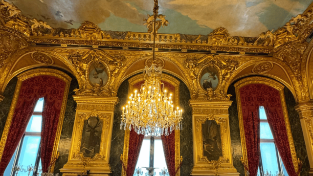 Rénovation salle à manger Napoléon III, Louvre, stores fabriqués sur mesure